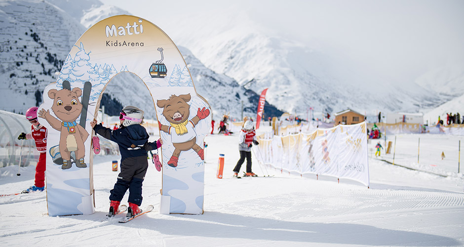 The Matti Kids area on the Gutsch side of Andermatt. Photo: Andermatt Tourism, Valentin Luthiger