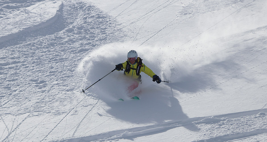 Awesome in-bounds terrain at Arai. Photo: Scout