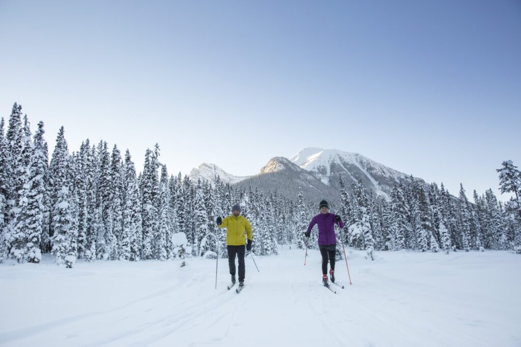 Cross Country skiing in the Banff area.  Photo: Banff Lake Louise Tourism Noel Hendrickson