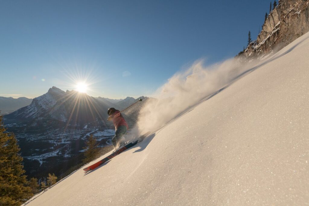 Three ski resorts are on offer when based at Banff. Photo: Banff Lake Louise Tourism Reuben Krabb