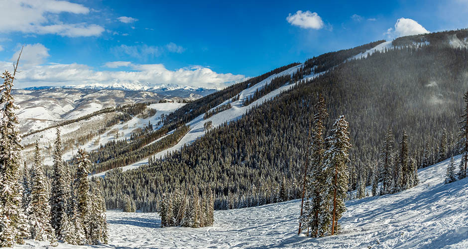 View of Beaver Creek’s Birds of Prey ski run. Photo: Vail Resorts