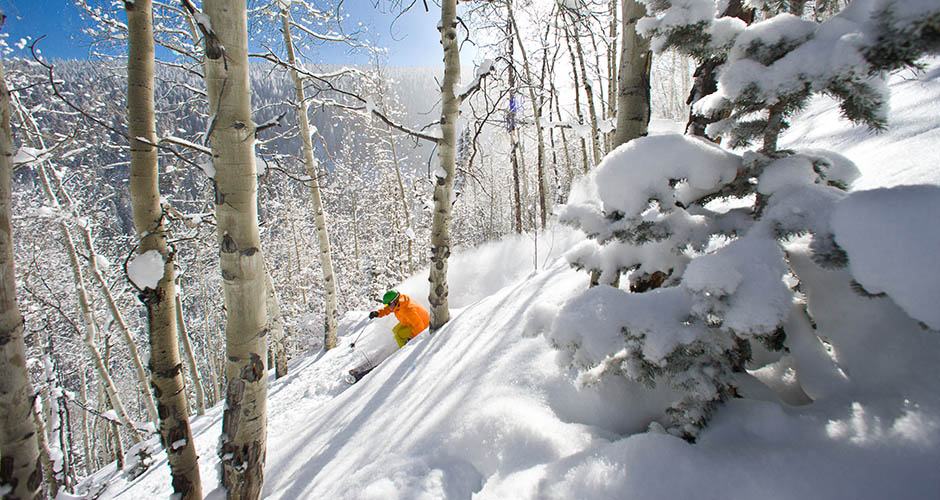 Powder skiing in the Aspen trees. Photo: Vail Resorts