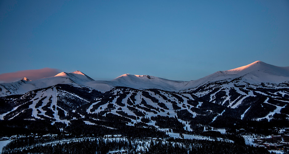 Sunset views of Breckenridge. Photo: Vail Resorts