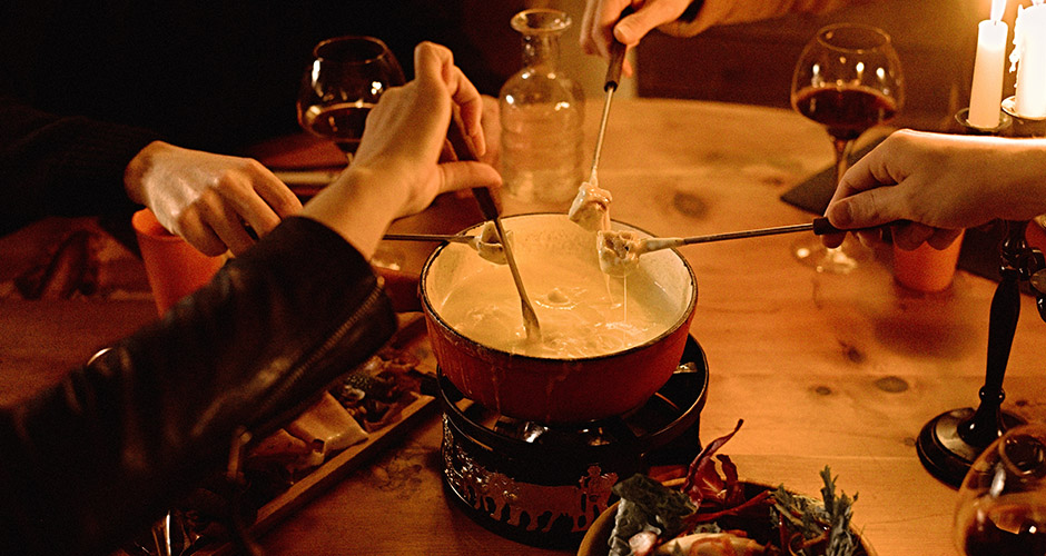 A cheese Fondue is a must. Photo: Courchevel Tourism