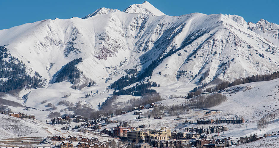 Crested Butte Village and surrounding mountains. Photo: Vail Resorts