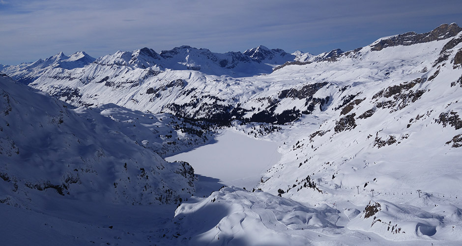 Looking down towards the Engstlenalp lift. Photo: Scout