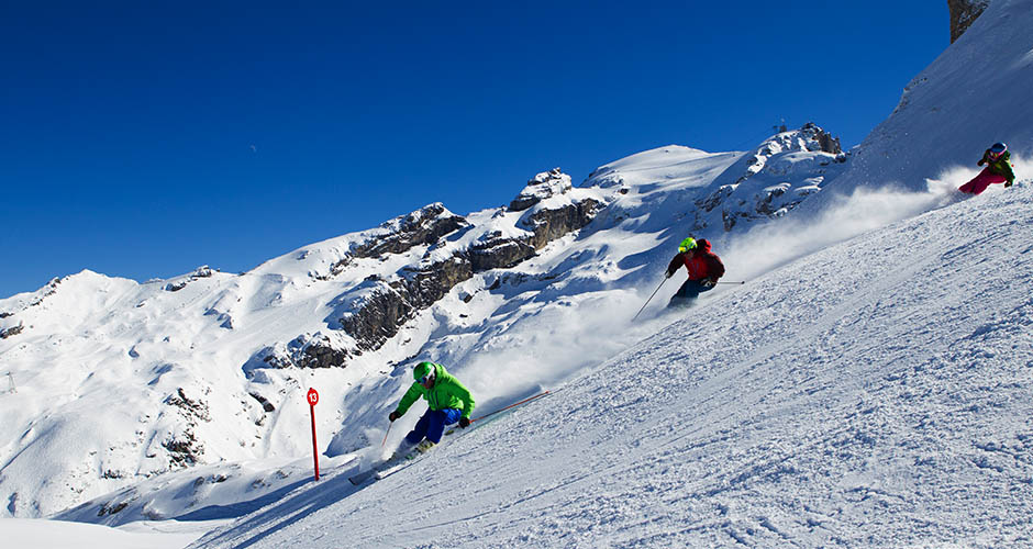 On-piste is fun too in Engelberg. Photo: Engelberg-Titlis