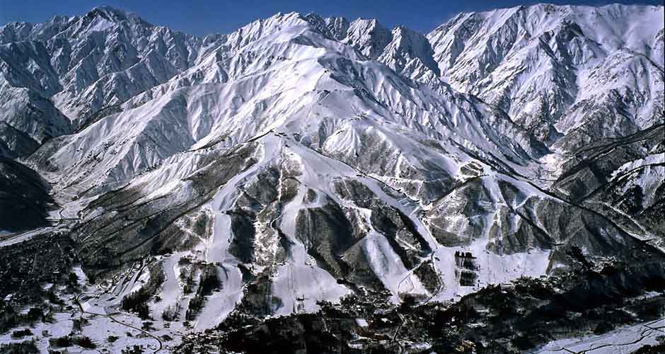 Aerial view of Happo One ski resort. Photo: Happo One.