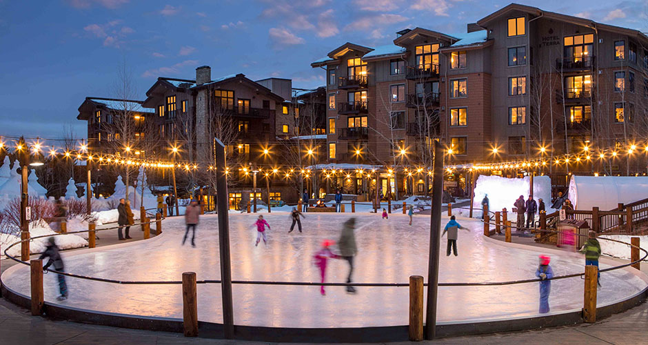 Ice Skating in Teton Village. Photo: Jackson Hole Mountain Resort