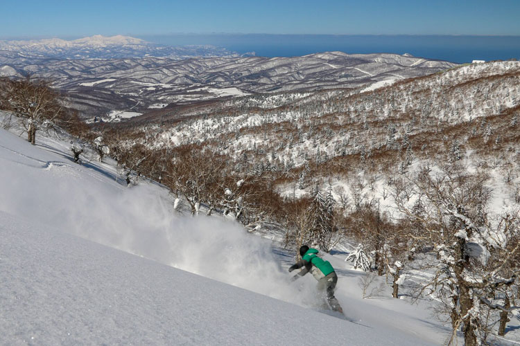 You can see all the way to the sea. Photo: Kiroro Ski Resort