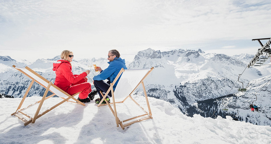 There are some wonderful on-slope restaurants and places to relax. Photo: Arlberg Tourism