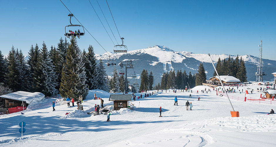 Beginner zone at Les Gets ski area. Photo: V Ducrettet/Les Gets Tourism