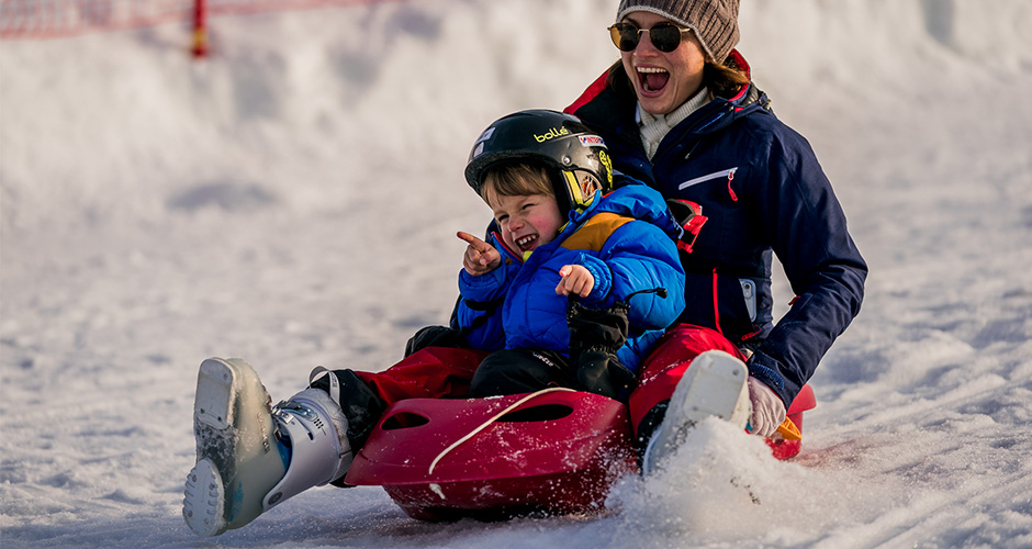 Tobogganing in Les Gets. Photo: Keno Photographie/Les Gets Tourism