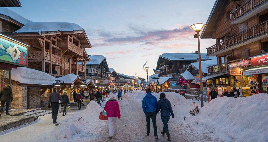 The main street of Les Gets Village. Photo: V Ducrettet/Les Gets Tourism
