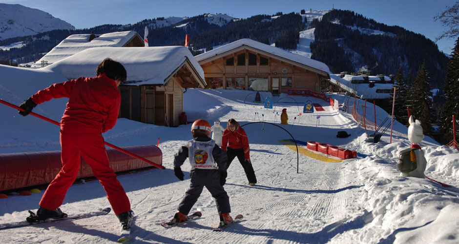 Kids ski lessons at Megeve. Photo: Megeve Tourism/Noisillier-Nuts