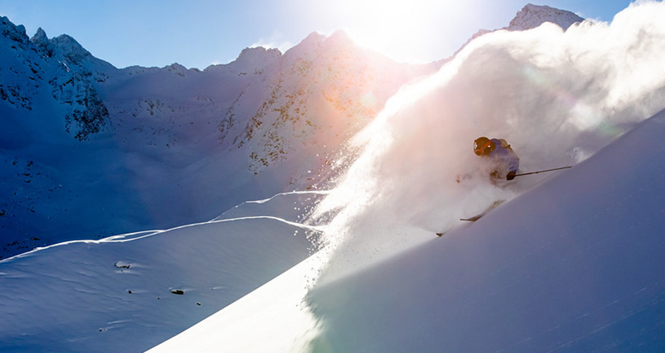 Powder skiing at Meribel.  Photo: Meribel Tourism
