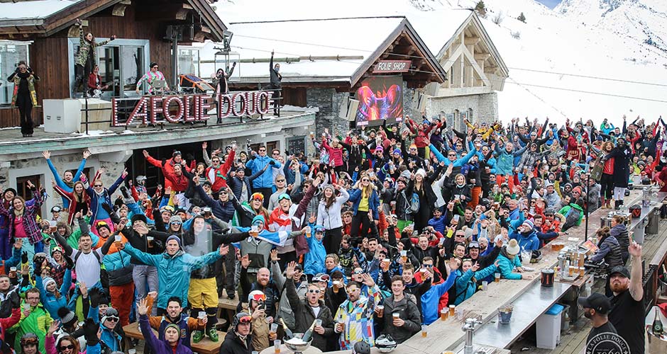 La Folie Douce Apres ski slope party. Photo: Meribel Tourism