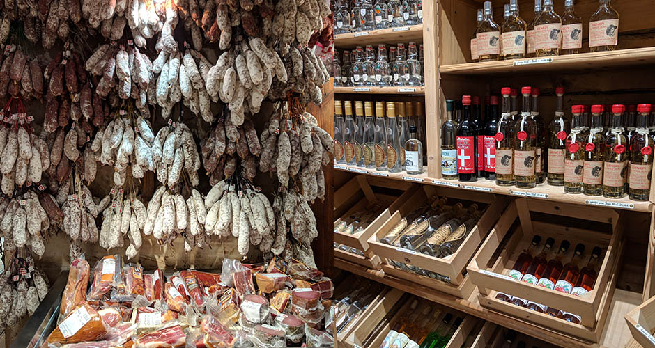 Local delicacies including Sausiccon and Ginepi. Photo: Scout