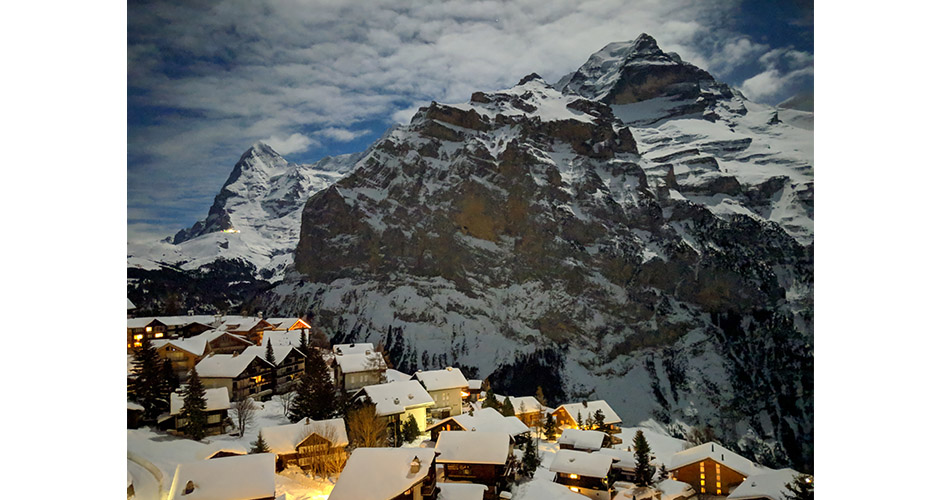 Murren village night. Photo: Scout