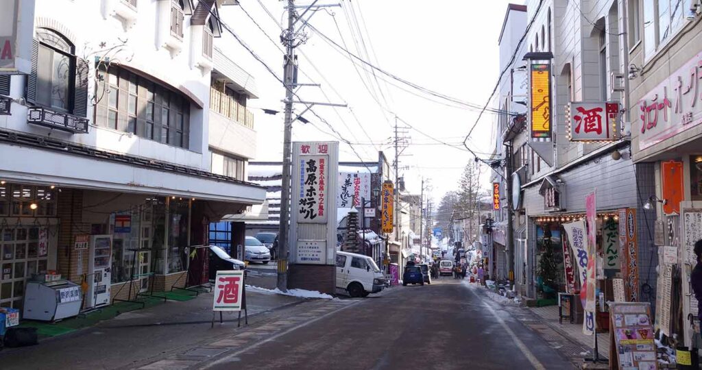 Myoko Kogen. Akakura Onsen Main Street. Photo: Scout