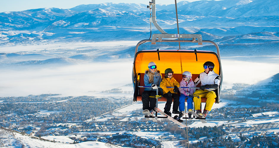 The heated Orange Bubble chair at Canyons, Park City. Photo: Vail Resorts