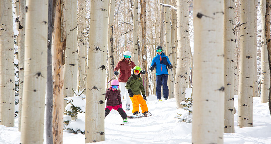 Skiing through the Aspen trees at Park City. Photo: Vail Resorts