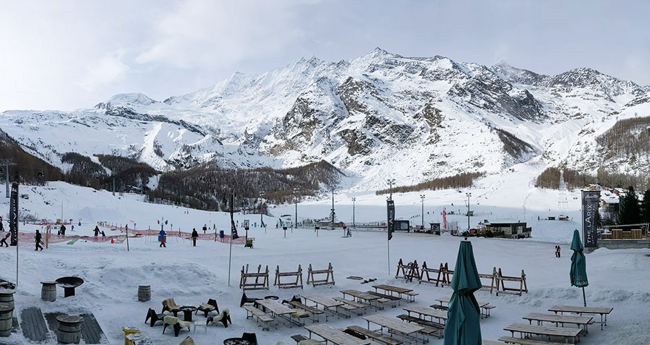 The base area and beginner slopes. Photo: Scout