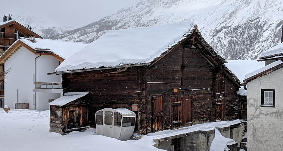 There are plenty of centuries-old wooden chalets and huts dotted around Saas-Fee village. Photo: Scout