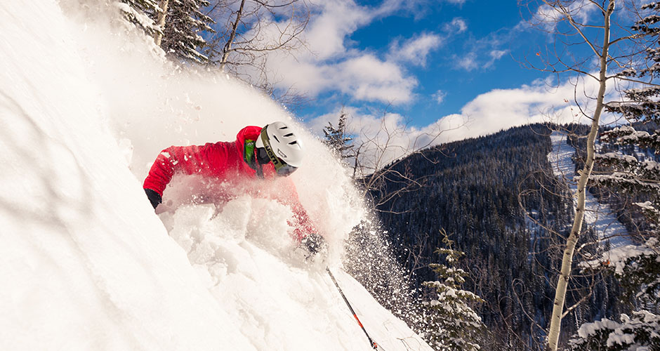 Silver Star has some great steep off-piste. Photo: Silver Star Mountain Resort