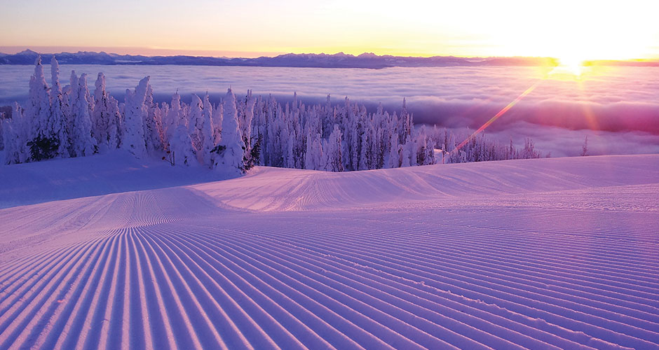 Sunrise groomers. Photo: Silver Star Mountain Resort