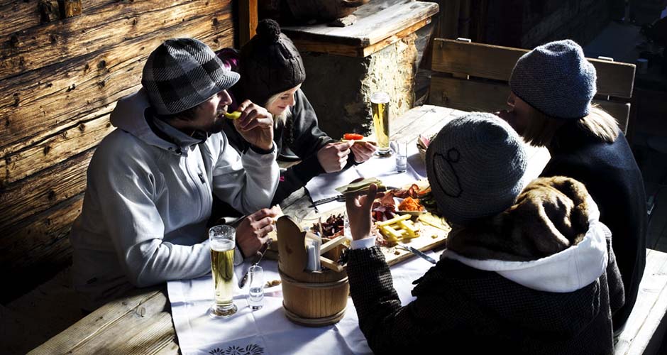 Apres ski starts at lunch in Soelden. Photo: Oetztal Tourism.