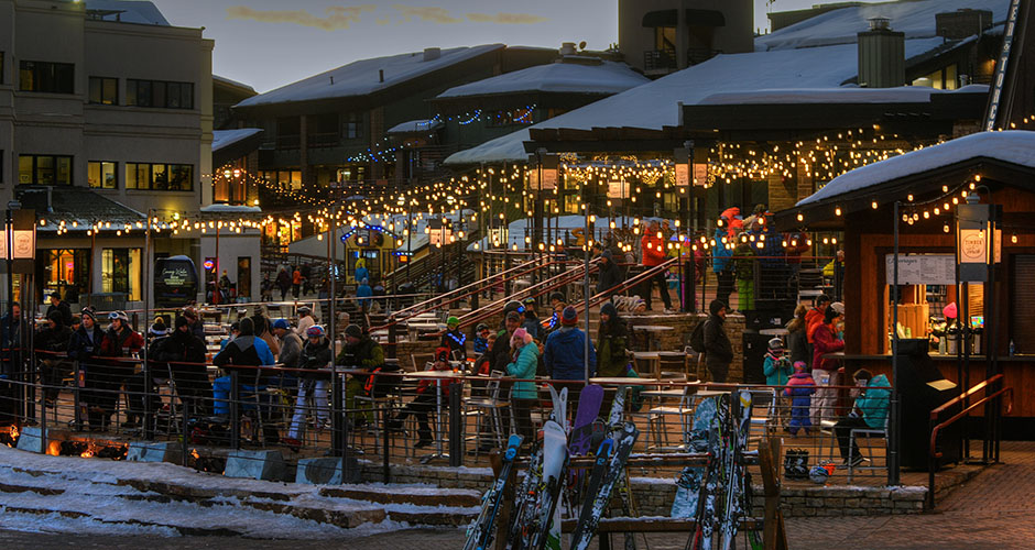 Apres in the base village of Steamboat. Photo: Alterra Mountain Company