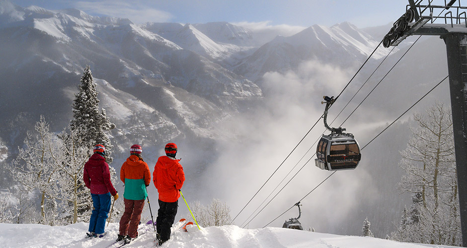 Admiring the views on a powder day! Photo: Telluride Ski Resort