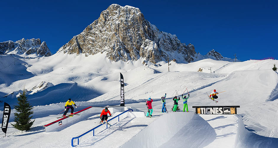 Tignes has some great terrain park facilities. Photo: Andy Parant