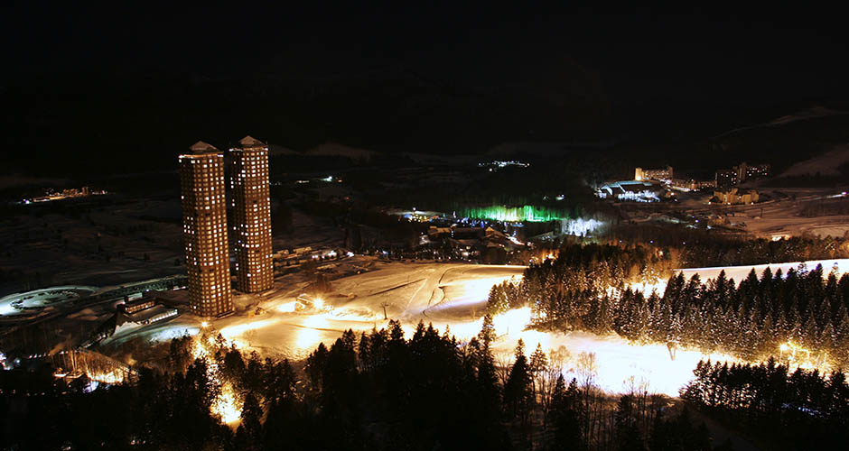 Tomamu by night. Photo: Tomamu
