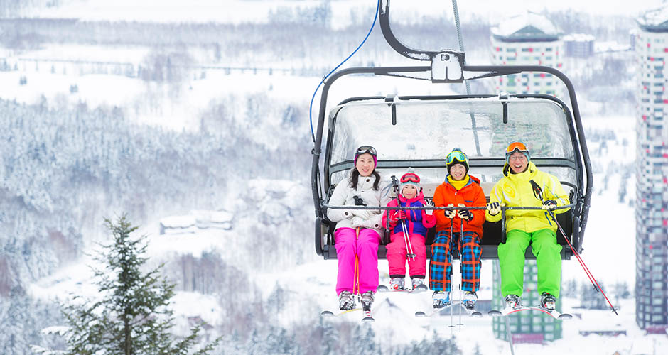 Family time in Tomamu. Photo: Tomamu