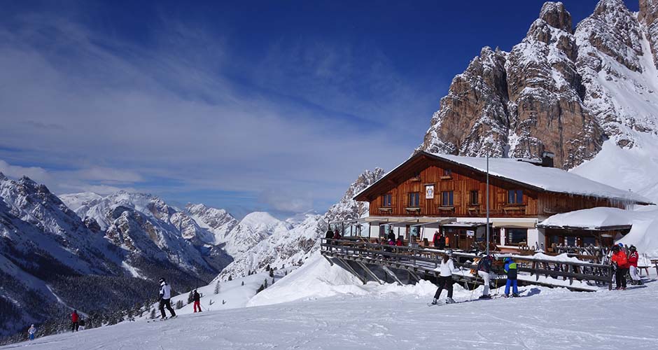 One of the many great mountain refugios at Cortina. Photo: Scout