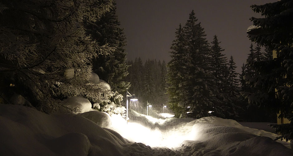 Walking around Cortina in fresh snow is beautiful.  Photo: Scout