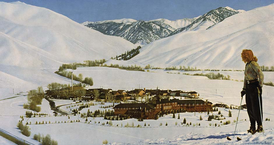 Classic old photo of Sun Valley Lodge. Photo: Sun Valley