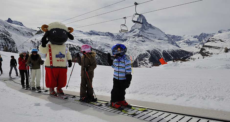 The kids learning area.  Photo: Zermatt Tourism