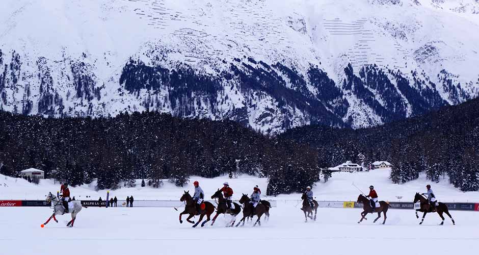 Snow Polo on the frozen lake. Photo: Scout