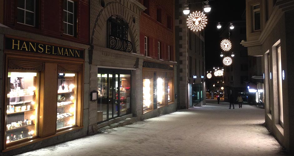 St Moritz Dorf only has a few streets for wandering in. Photo: Scout