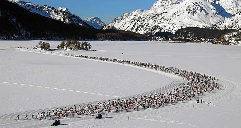 St Moritz has some of the best nordic skiing. And many races. Photo: St Moritz Engadin tourism