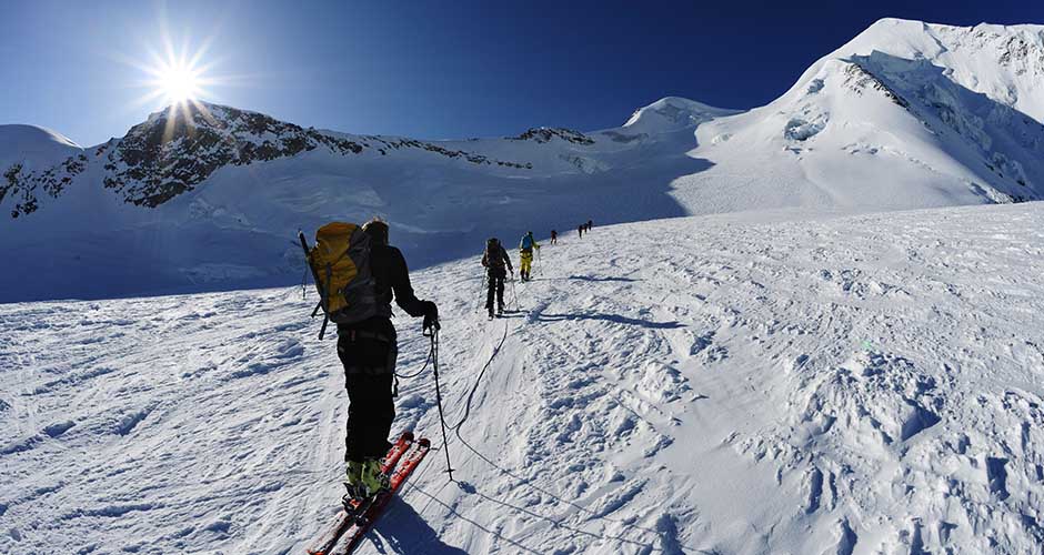 Ski touring is popular in St Moritz. Photo: St Moritz Engadin tourism