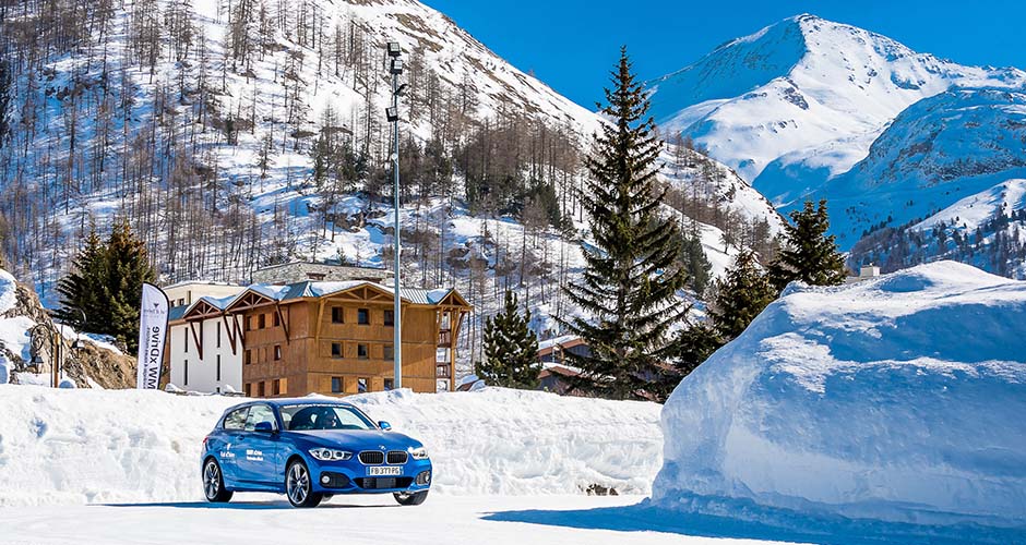 Experience the thrills of the Val d’Isere BMW ice driving.  Photo: Val d’Isere Tourism