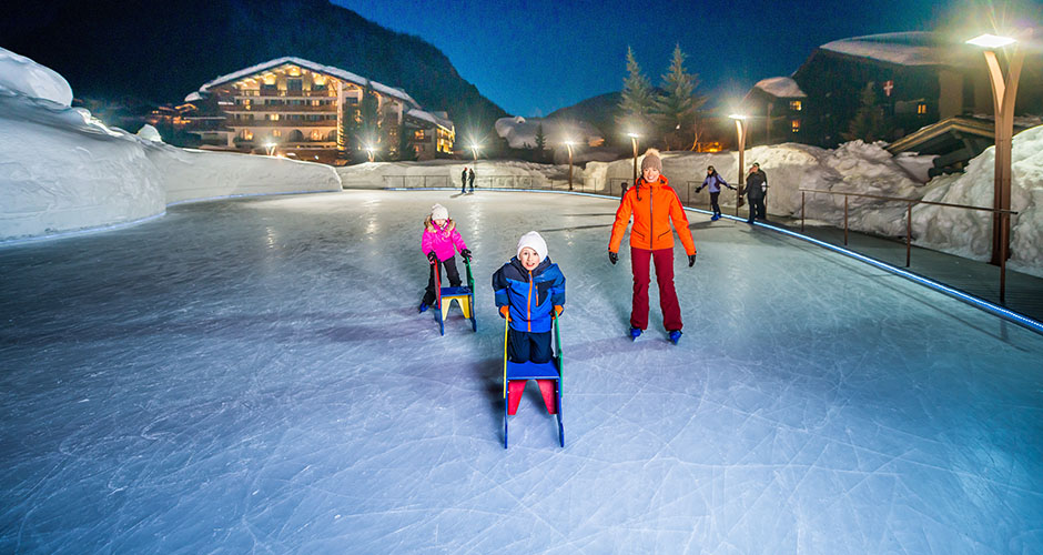 The ice skating rink in Val d’Isere.  Photo: Val d’Isere Tourism