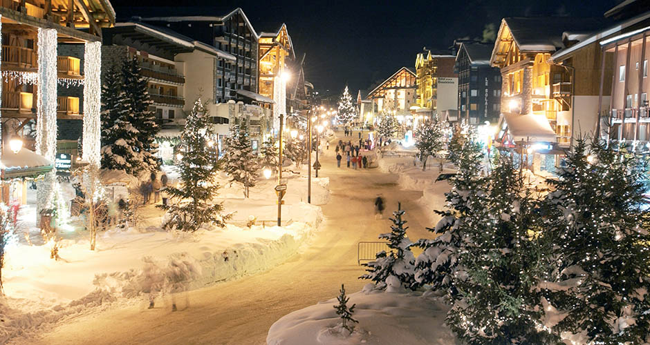Val d’Isere’s main street.  Photo: Val d’Isere Tourism