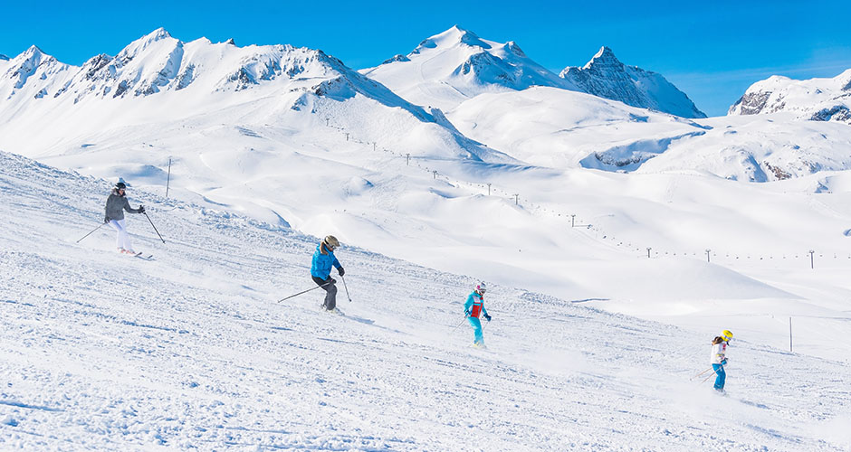 Enjoying some of Val d’Isere’s groomed runs.  Photo: Val d’Isere Tourism