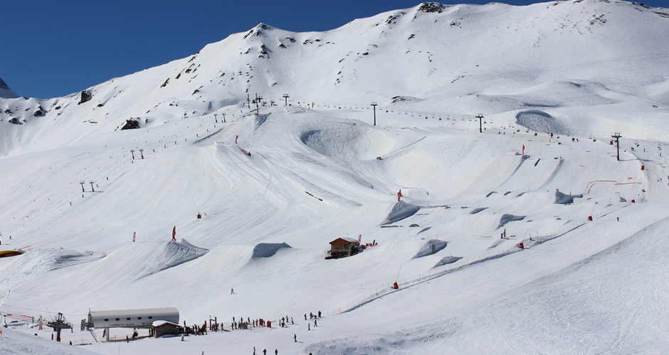 Terrain park at Val d’Isere.  Photo: Val d’Isere Tourism