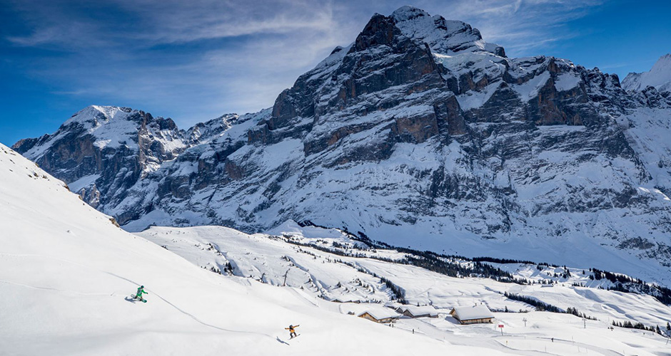 Skiing on the Grindelwald side. Photo: ©David Birri